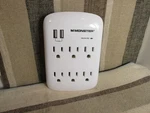 Monster Wall Tap Plug 6-OUTLET Extender With Surge Protector- Used Works. Fixed Price $19.00.