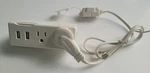 Ge Grounded 2-OUTLET 15A Tap, 2-USBS Additional 13A 3-OUTLET Extension Cord. Fixed Price $14.00.