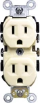 Leviton S01-0CR15-0IS Ivory 15A 125V 2-POLE 5-15R Narrow Body Duplex Receptacle. Fixed Price $7.40.