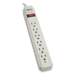 Tripp Lite TLP604 Surge Suppressor, Outlets, Ft Cord, 790 Joules, Light Gray. Fixed Price $29.98.