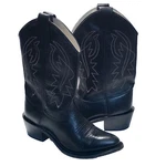 Old Black Leather Cowboy Western Boots Youth 5.5D Womens 7 Wide (CCY8110G). Fixed Price $35.00.