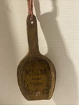Welcome To Our Home Med. Wooden Spoon With Painted House And Herbs Wall Mount. Fixed Price $35.00.