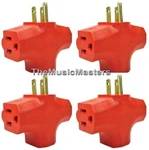 (4) Grounded 3-WAY Electric Adapter Outlet Ac Wall Plug Triple Power Splitter. Fixed Price $19.99.