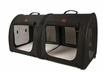 One For Pets Portable 2-IN-1 Double Kennel/shelter, Fabric, Black 20X20X39. Fixed Price $79.99.