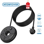 Ntonpower Flat Plug Strip With 3OUTLET 3USB Port 15FT Extension Cord. Fixed Price $19.99.