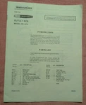Vintage Heathkit Manual, Outlet Box HD-1274, With Schematic Diagram. Fixed Price $25.00.