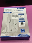 Cyberpower P806U Surge Protector Outlets Usb 2.1A 2700J 6FT Cord New. Fixed Price $33.99.