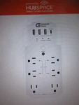 6-OUTLET Smart Surge Protector With 4-USB Ports, White, Powered By Hubspace. Fixed Price $20.66.
