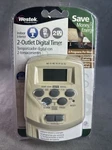 Amertac TEO6WHB 125V 15A 1875W 2-OUTLET Grounded Weekly Digital Timer Nib. Fixed Price $17.84.
