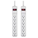 Pack Of Belkin F5C048-2 Surge Protectors 6 Outlets 2FT Cord White Extension. Fixed Price $10.00.