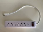 Prime General Purpose Surge Protector White PB802013 6 Outlet 1.5' Power Cord. Fixed Price $15.00.