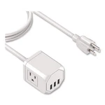 Lax Gadgets Surge Protector, Ac OUTLETS/3 Usb Ports, 5 Ft Cord, White. Fixed Price $21.41.