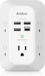 Addtam Usb Wall Charger Surge Protector 5 Outlet Extender With 4 Charging Po. Fixed Price $17.48.
