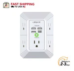 Qinlianf Wall Charger Surge Protector 5 Outlet Extender 4 Usb Port 1680J Adapter. Fixed Price $16.49.
