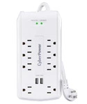 Cyberpower P806U 8- Outlet Surge Protector + Usb 2700 Joules White. Fixed Price $35.85.