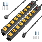 Crst 6-12 Outlet Heavy Duty 2100J Surge Protector Metal Power STRIP,6FT CORD/15A. Fixed Price $27.99.