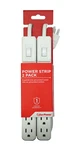 Cyberpower 6-OUTLET Strip With 2 Ft. Cord Twin Pack White. Fixed Price $12.25.