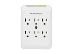 Monoprice Power & Surge - 6 Protector Slim Wall Outlets, White. Fixed Price $24.99.