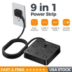 Flat Plug Power Strip With 6 Outlet Long Extension Cord Usb Port Surge Protector. Fixed Price $29.99.