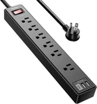 6FT Power Strip Surge Protector With Outlets And 3 Usb Ports For Home Office. Fixed Price $25.78.