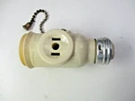 Eagle Usa Beige Bakelite Light Bulb Socket Pull Switch Outlet Strip Adapter Mcm. Fixed Price $7.50.