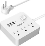Tessan Power Strip 3 Usb Outlet Desktop Charging Station 5 Ft TPM01-US White. Fixed Price $16.13.