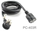 Cablesonline 3FT Right-angle Flat Plug Ac Power Extension , Nema 5-15P To 5-15R. Fixed Price $7.97.