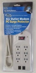 Iconcepts 6 Outlet, Telephone, Modem, Pc, Fax Surge Protector New In Package. Fixed Price $9.73.