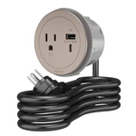 Legrand Wiremold Round Furniture Power Center W/usb, 1 Outlet, Nickel. Fixed Price $106.98.