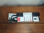 Globe Electric Designer Series Ft. 6-OUTLET Power Strip, Black. Fixed Price $8.00.