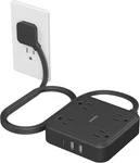 Tessan Flat Plug Power Strip With 4 Outlets Surge Protector Extension Cord 5FT. Fixed Price $19.99.