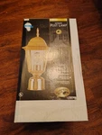 Hampton Bay Medium Outdoor Post Lantern 14-5/8 Brass W/clear Glass Shade Nib. Fixed Price $40.00.