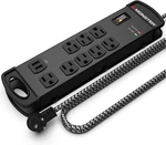 Monster 8001 Mi 8-OUTLET + 2 Usb Surge Protector Power Strip, 15 Ft Cord. Fixed Price $65.00.