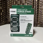 Prime Wire & Cable 3-OUTLET Green Power Stake W/6-FOOT Cord, Weather Resistant. Fixed Price $22.00.