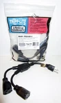 Tripp-lite 12" Extension Cord/y Splitter, 5-15R To 5-15P #P022-001-2, 125V, 10A. Fixed Price $11.95.