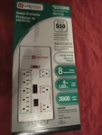 3600 Joules 8-OUTLETS Home Entertainment Surge Protector Utilitech Energy Saving. Fixed Price $19.98.