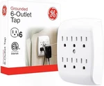 Grounded 6 Outlet Wall Tap Ge White Charging Station. Fixed Price $12.77.