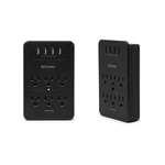 Aduro Surge Protector 6 Outlets Power Strip Station With Usb Wall Mount - Black. Fixed Price $26.74.