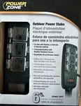 Outdoor Power Stake By Zone 3 Outlets 6 Foot Cord Nib Free Shipping. Fixed Price $19.95.