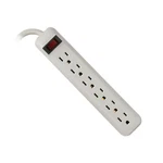 Powerzone Strip 6 Outlets Built In Circuit Breaker White 3FT Cord New. Fixed Price $15.99.