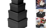 Square Gift Boxes With Lids Set Of 4 Black Color #01. Fixed Price $25.75.