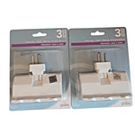 Globe Lot Of Swivel Wall Tap 3 Outlet Grounded Adapter Plug 15A 125V White New. Fixed Price $9.99.