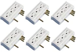 Me CT-010 15A 125V 1875W 6 Outlet White Side Entry Tap Adapter Plug Pack. Fixed Price $45.98.