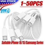 For Iphone 16 15 Pro Usb-c To Cable Fast Charger Lot Type Charging Cord. Fixed Price $7.99.