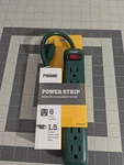 PB801518 6-OUTLET Green Power Strip With 1.5' Cord. Fixed Price $7.99.