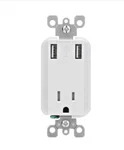 Leviton T5631-W 3.6A Usb Charger Tamper Resistant Outlet 15A/125V White New B70. Fixed Price $12.99.