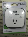 New Belkin Surgeplus Protected Usb Wall Charger Plug 10 Watts 2.1 Amp. Fixed Price $14.99.