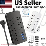 Power Strip Surge Protector 8 Ac Outlets 3 Usb Ports + Type 4 Ft Cable. Fixed Price $13.89.