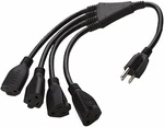 4 Way Power Splitter 1 To Cable Strip With 3 Pronged Outlet By Luxury Office. Fixed Price $48.95.