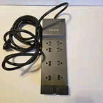 Belkin BE108231-12 Relocatable Power Taps Strip Tested Works. Fixed Price $9.99.